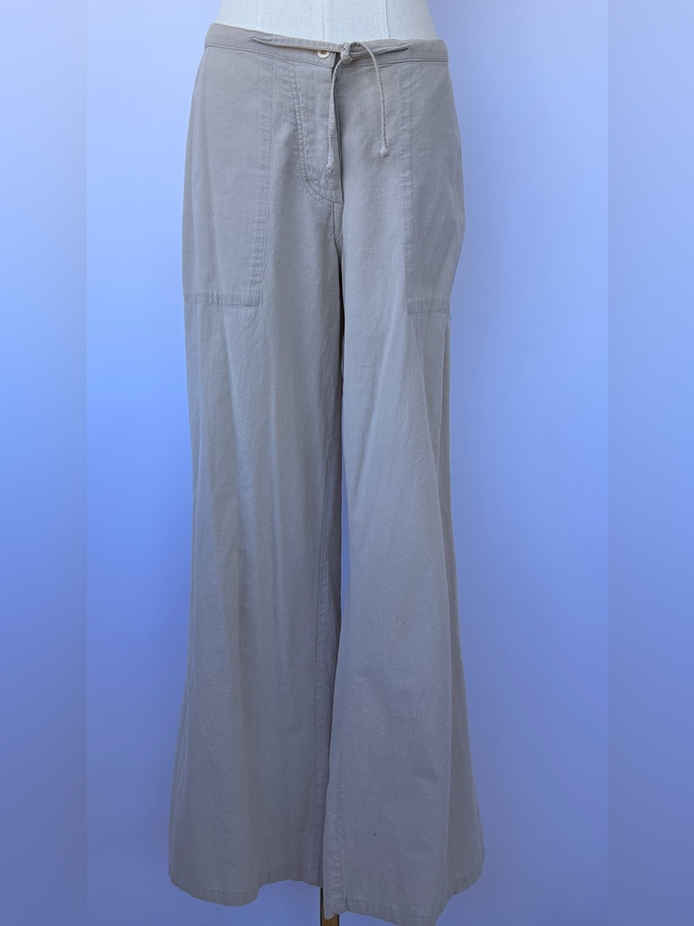 Vero Moda Women’s Coxy Wide Leg Pants Button Fly Drawstring Waist Size EU 36